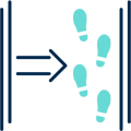 Teal Footsteps Icon